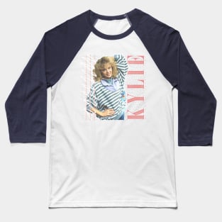 Kylie // 80s Retro Fan Artwork Baseball T-Shirt